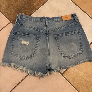 Edwin Women's Medium Blue Distressed Denim Cutoff Shorts